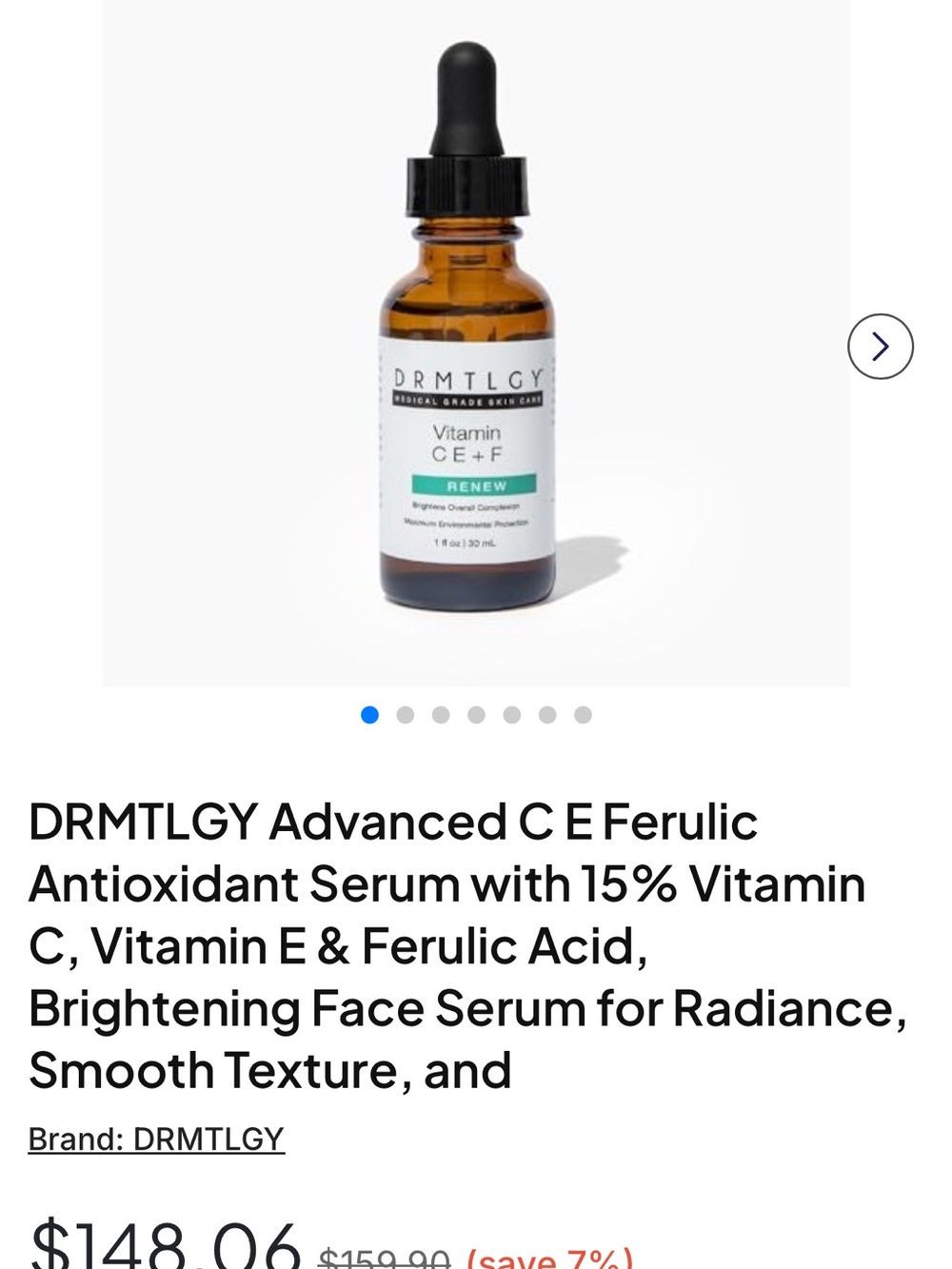 DRMTLGY Vitamin C + E Ferulic Brightening Serum — Amber Bottle